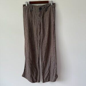 Free People Vintage Linen‎ Pants Women's Size 2 Wide Leg Casual Boho